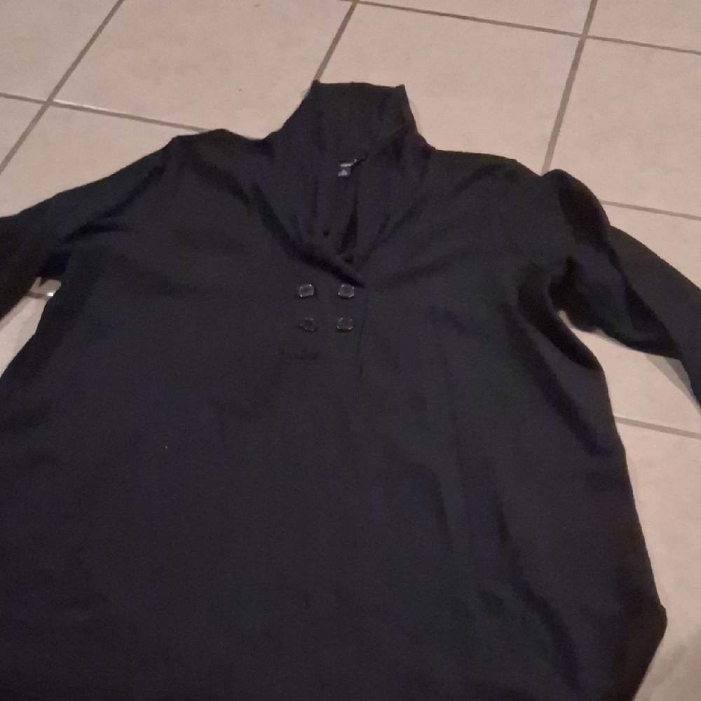 Roaman's Elegant Black Knit Top